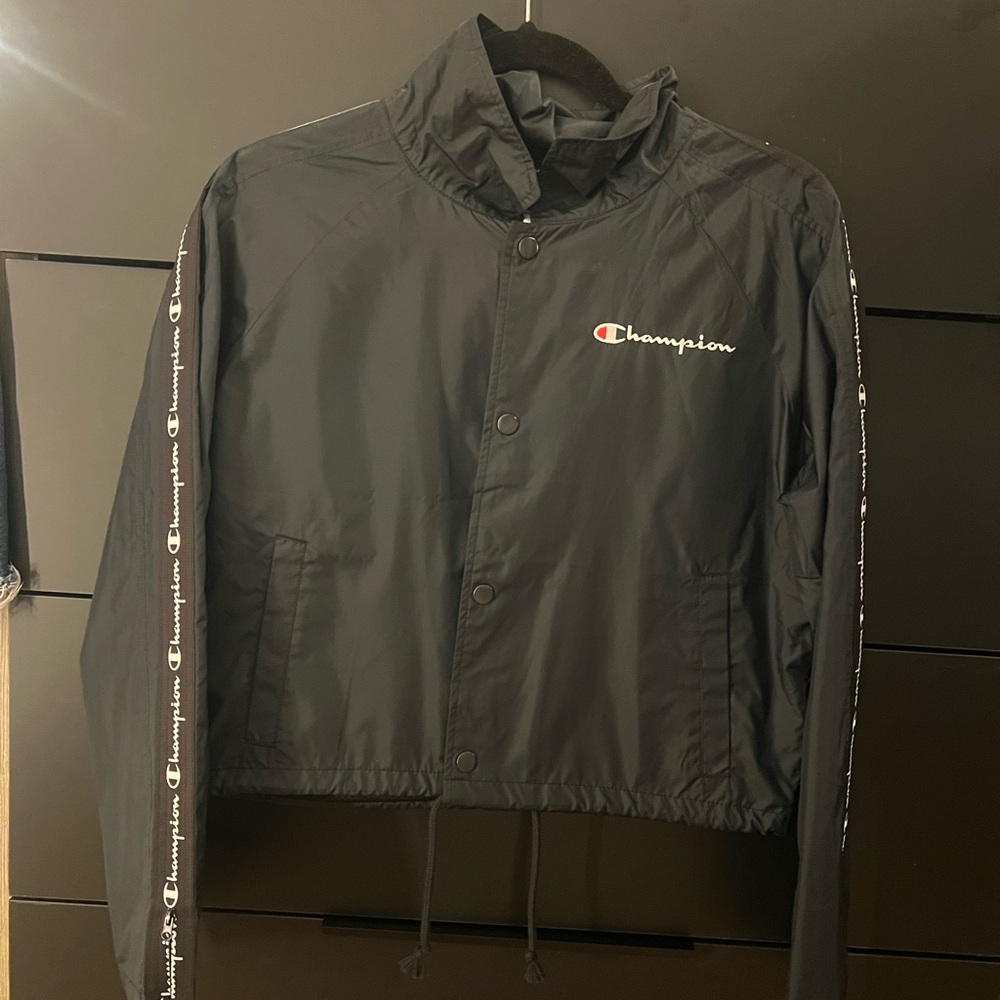 Champion Black Windbreaker Jacket